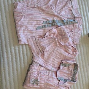 Pink and white VS pajama set